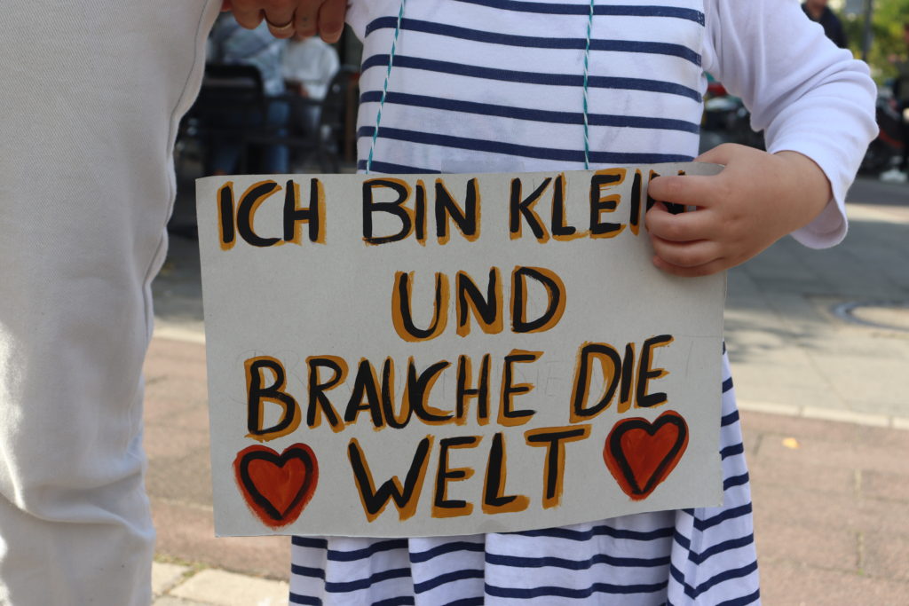 climate activist protester - 3 years old