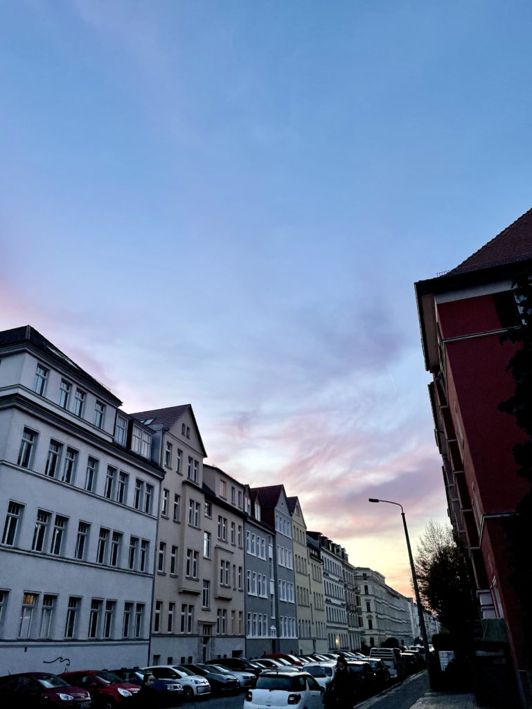 Leipzig at sunset